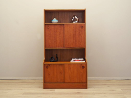 Bibliothèque en teck, design danois, années 1960, production : Danemark