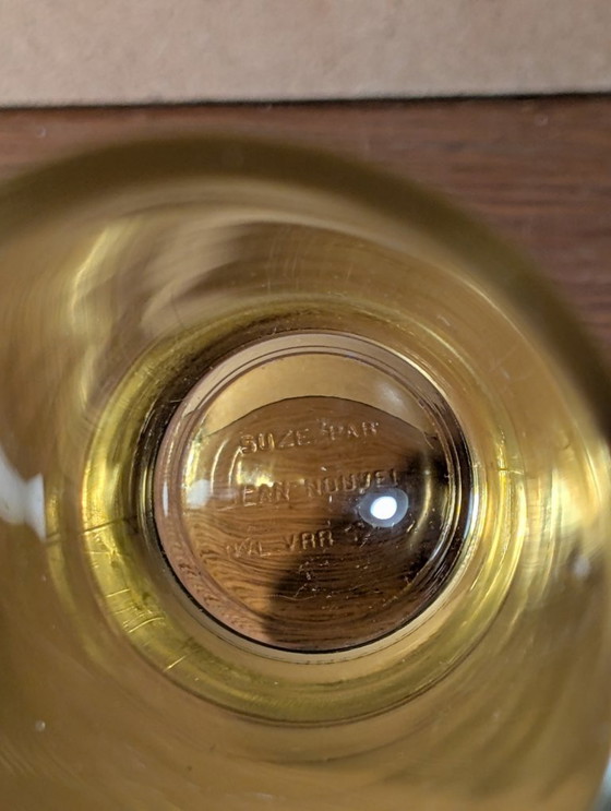 Image 1 of Set van 4 SUZE tubeglazen, geel, van Jean Nouvel