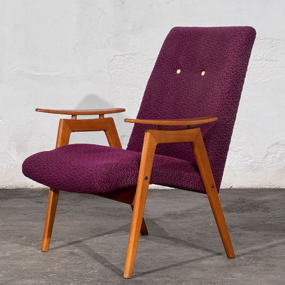 Pair of Armchairs, Attributed to Jaroslav Šmídek, Czechoslovakia, 1960s – Textile (photo 4 of 11)