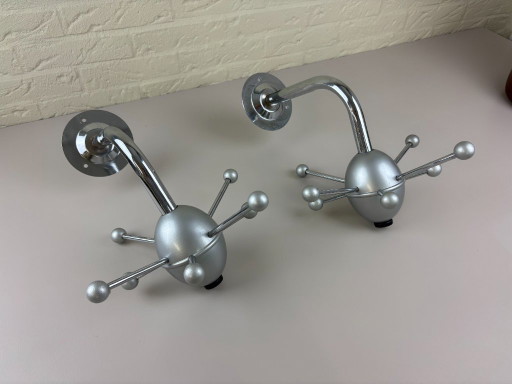 Appendiabiti vintage IKEA "Mina" Sputnik – Argento / Space Age
