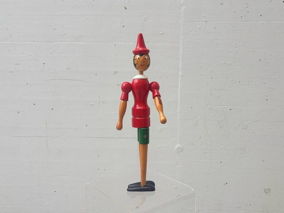 Image 1 of Pinocchio wooden figure, 1950s