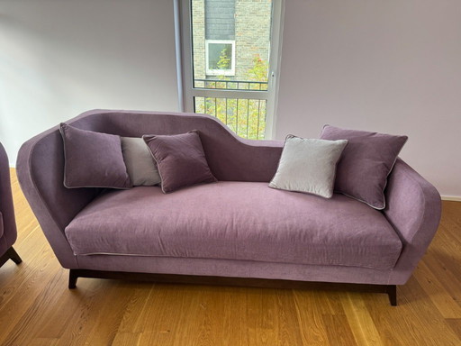 Designer sofa bed Jeremie Evo by Milano Bedding, 2x (incl. 5 additional, separate cushions each) *like new