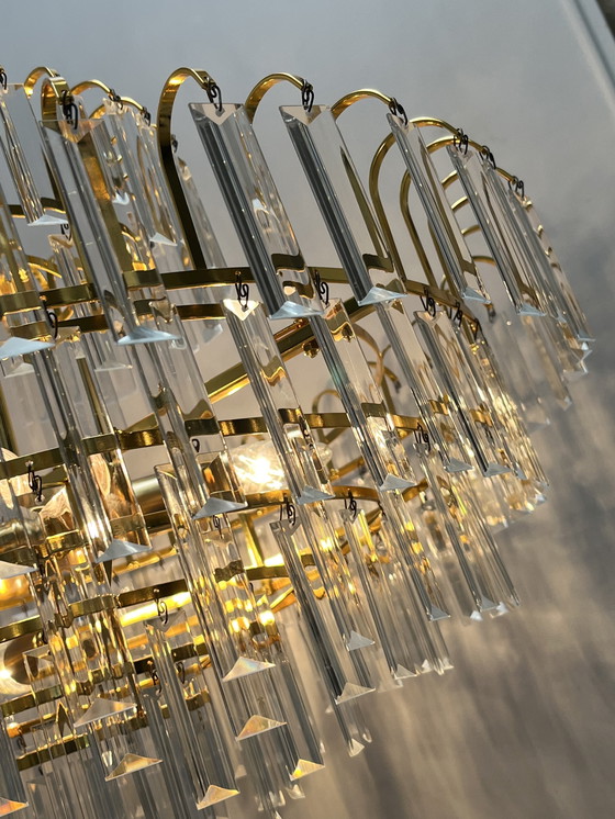 Image 1 of Lampadari di cristallo tagliati a mano di grandi dimensioni, taglia XL, stile metà secolo anni '70