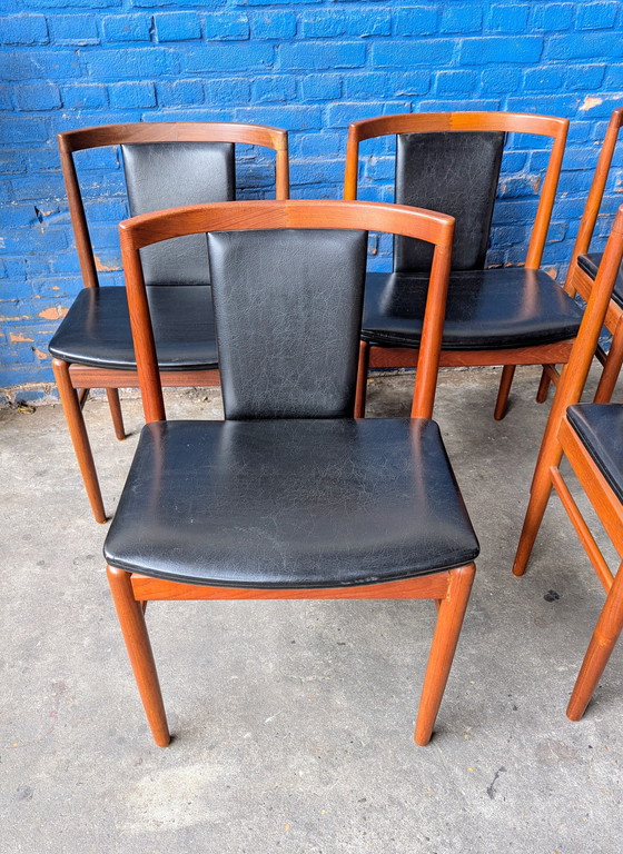 Image 1 of 5x sedie da pranzo danesi vintage in teak - Findahls møbelfabrik