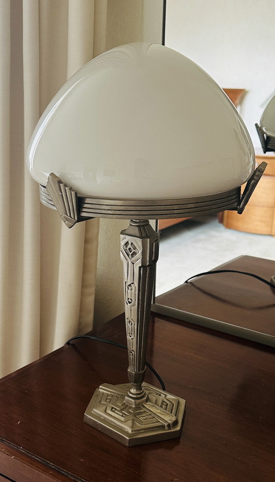 Image 1 of Antike Tischlampe im französischen Art-déco-Stil
