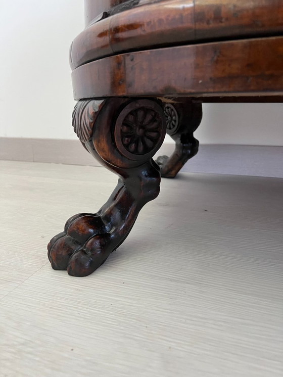 Image 1 of Cassettone - Noce - Comò con specchiera