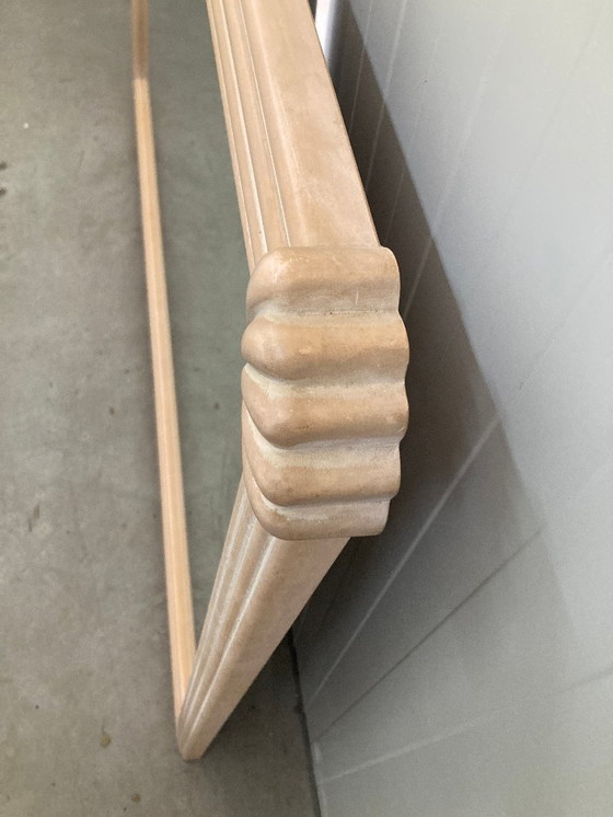 Image 1 of Grote vintage spiegel in art-decostijl, zalmkleur