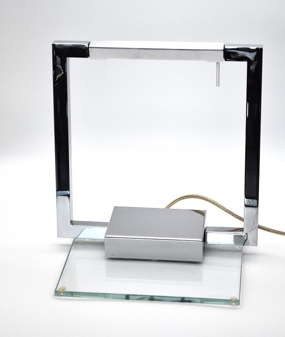 Image 1 of Lampe de table carrée rotative EL CUADRO chromée – Éclairage réglable par Neuhaus Design