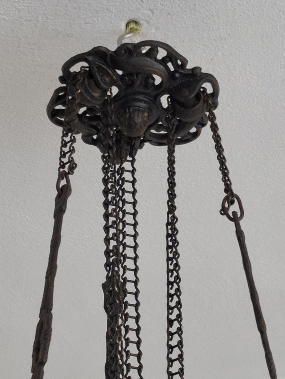 Image 1 of Lampada a olio antica sospesa