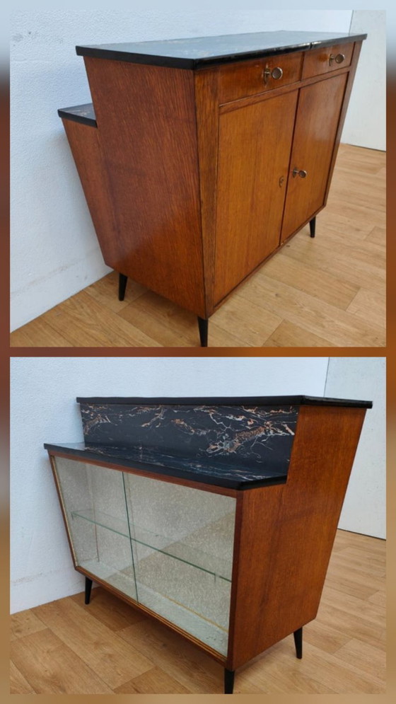 Meuble bar design Mid-Century double face, Meuble bar, Vitrine – Glass, Wood (photo 3 of 12)