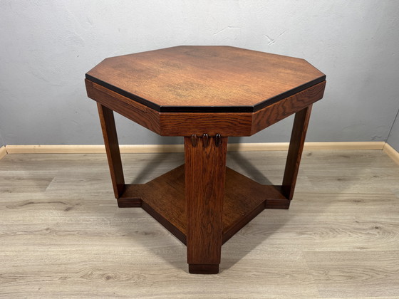 Image 1 of Tavolino della Scuola di Amsterdam - Art Déco (circa 1900-1920) - con lati allungabili