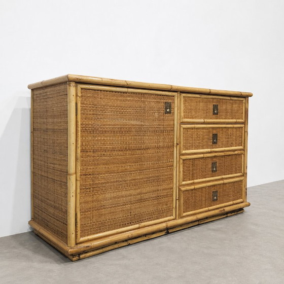 Aparador antiguo de ratán y bambú, Italia, circa 1970. – Cómodas, Bamboo (photo 8 of 9)