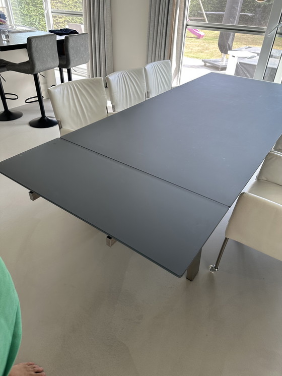 Image 1 of Joli dining table with fumed gray glass