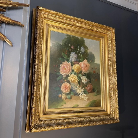Henri Robbe, Bunch of Flowers Still Life, Oil on Panel, 1840s – Paintings & Drawings, Wood (photo 12 of 18)