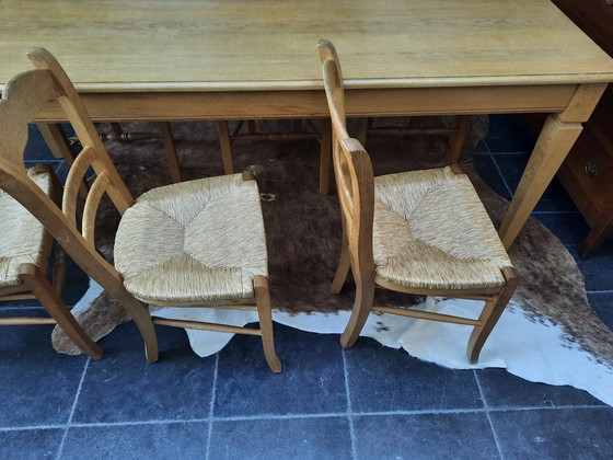 Image 1 of Oak Dining Table And 6 Matching Chairs