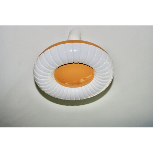 Vintage oranje hanglamp uit het ruimtetijdperk voor Siemens, Duitsland 1970