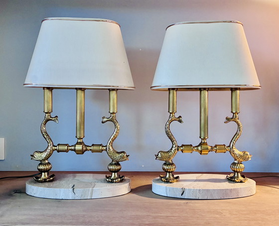 Image 1 of Set Hollywood Regency Tischlampen 