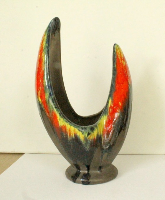 French Design Ceramic Vase – Hand-Signed Monogram JAD (1960s) (photo 3 of 11)
