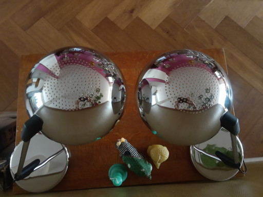 Juego de lámparas de escritorio/mesa estilo Bauhaus de los años 70 en caja, casi nuevas.