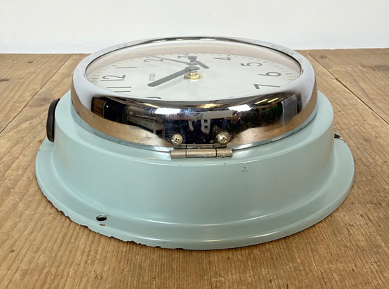 Horloge murale Citizen bleue vintage pour navires, années 1970, Pendules, Métal, Verre (photo 12 sur 15)