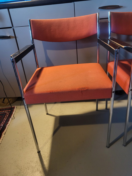 Image 1 of Gijs van der Sluis 2 chairs wooden backrest