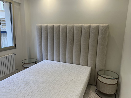 Testiera letto Eichholtz Ditmar Bouclé Crema