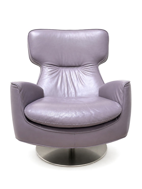 Fauteuil relax Leolux Ottana Plus Cuir Lilas – Leather, Metal (photo 4 of 6)