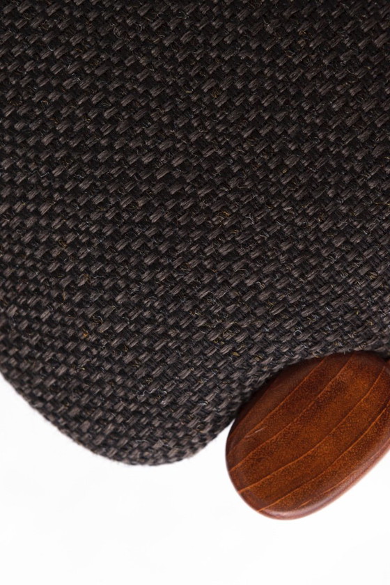 Image 1 of 1 of 2 Niels Koefoed Teak Armchair, 1970s | Danish Mid-Century Modern Vintage Dining Chair, Black Upholstery