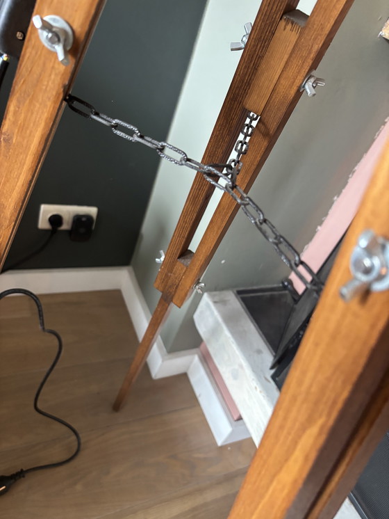 Image 1 of Lampadaire industriel tripode - spot de théâtre vintage