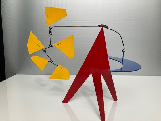 Image 1 of Blue Moon And 5 Yellow Trapezoids Mobile