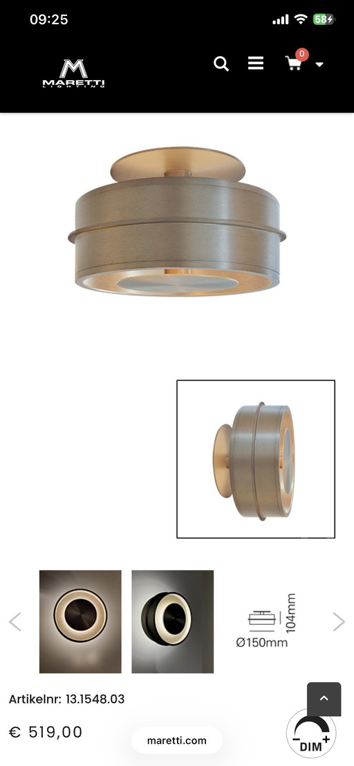 Maretti BO XL lamp new bronze