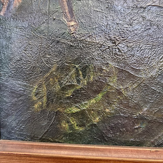 Image 1 of Jugendstil-Gemälde mit einem Burgfräulein, Ende 19.