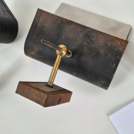 Image 1 of Pair of vintage 1950s wall sconces to be restored, signed M.D. DLG Pierre Guariche