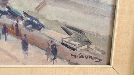 Image 1 of Jan Korthals (1916-1972) City view with bridge - signed