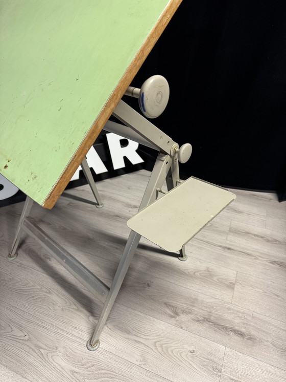 Image 1 of Industrial vintage Ahrend Circle Kramer retro Drafting Table