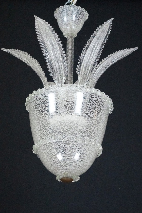 Image 1 of Vintage Italian Murano Glass Chandelier from the 1930s