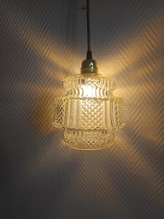 Image 1 of Vintage draagbare lamp met gekleurd snoer