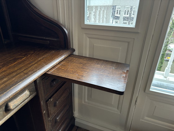 Image 1 of Antiek rolluik bureau