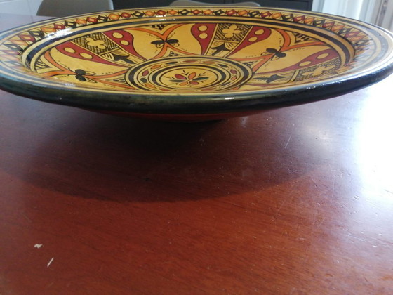 Image 1 of Assiette vintage en céramique « SAFI » Maroc signée