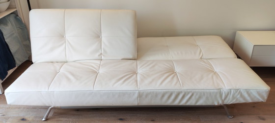 Sofá Smala – Cinna / Ligne Roset – Diseño de Pascal Mourgue – Cuero blanco – Sofás modulares, Leather (photo 4 of 6)
