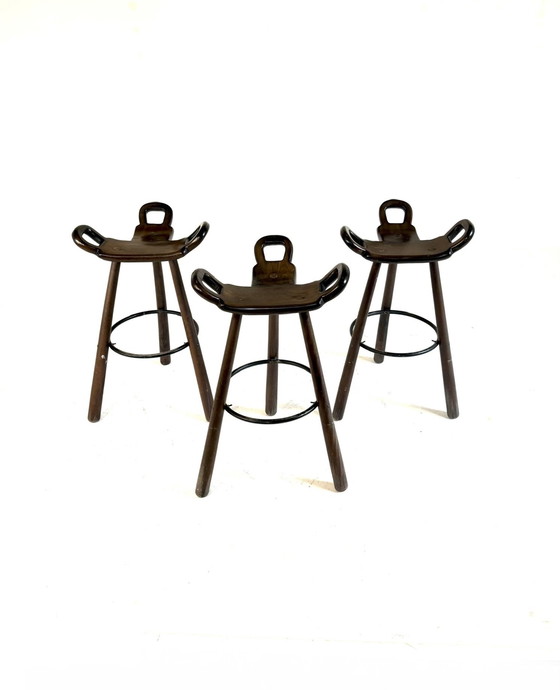 Image 1 of 3x sgabelli da bar vintage Marbella, Conoform anni '60
