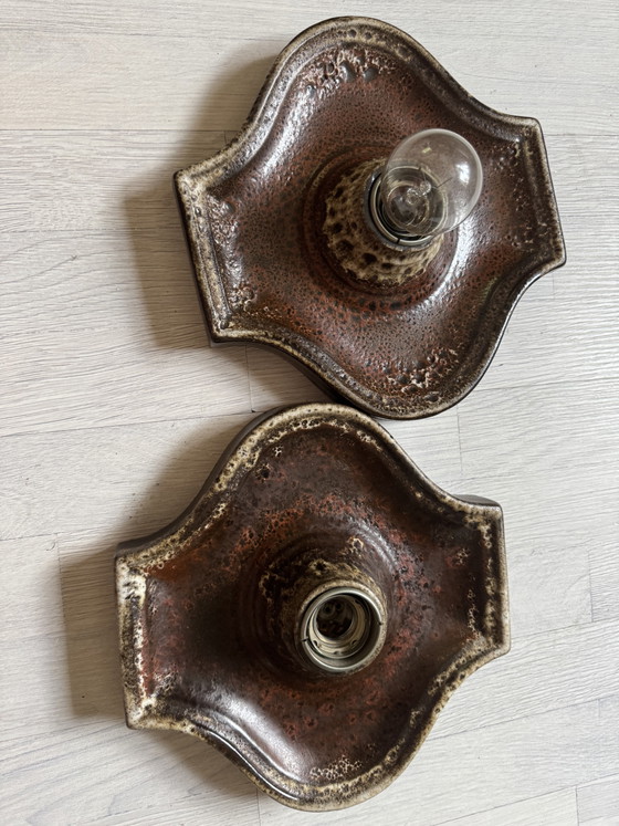 Due applique vintage in ceramica Hustadt Fat Lava – Hustadt Leuchten (photo 2 of 5)
