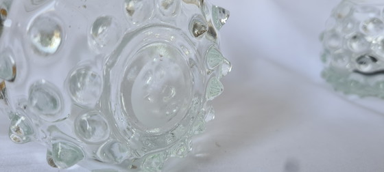 Vintage Murano Mid Century Bubble Glass Vase, Mouth-Blown, Heavy, Clear, 1960s/70s – Murano Glass (photo 7 of 14)