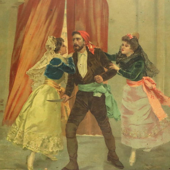 Image 1 of Oude Ingelijste Prints Opera Carmen