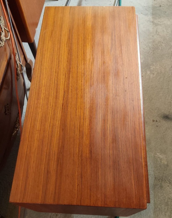 Image 1 of Credenza scandinava vintage in teak con piano di scrittura, anni '60