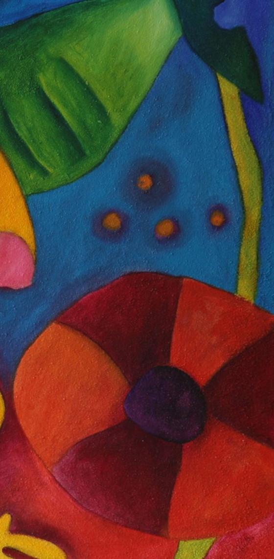 Image 1 of Paul Megens großformatiges Sandstrukturgemälde „Der Athlet“