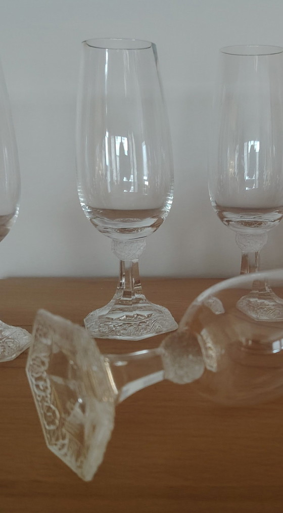 Image 1 of Rosenthal collectie klassieke rose Maria sherryglazen