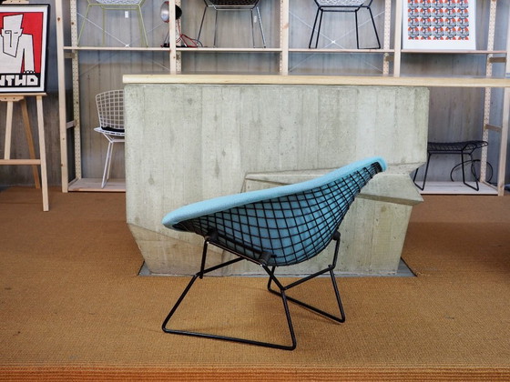 Image 1 of Knoll Int. Bertoia Diamond Chair 422 in nero e Vollpolster