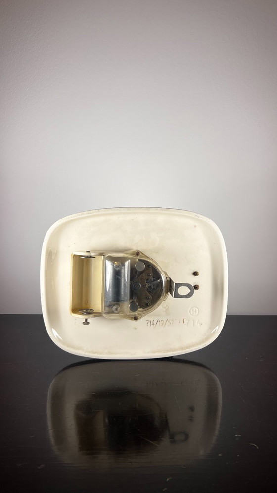 Image 1 of Orologio da cucina vintage in ceramica Junghans – Modello 714/19/52 | Moderno di metà secolo tedesco
