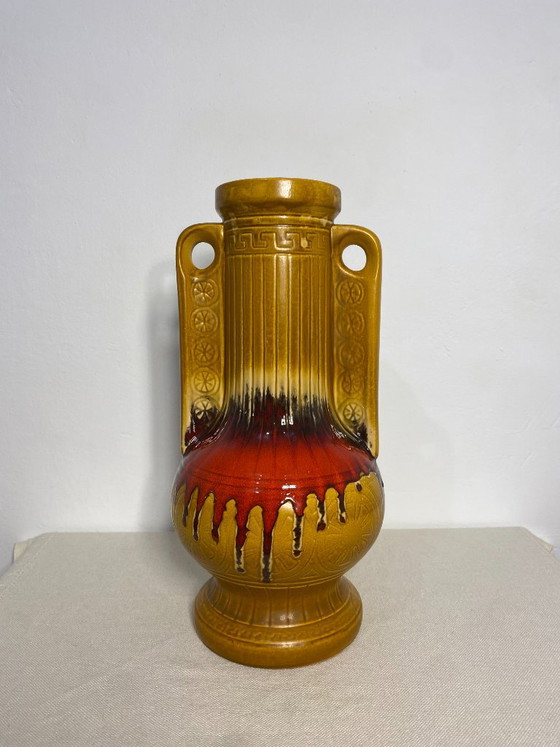 Vaso da terra Vintage KIL Liboje Fat Lava, Jugoslavia, anni '70, Vasi, Ceramica, Marrone (foto 2 di 14)